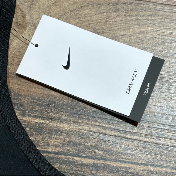 NWT Ladies NIKE PRO DRI-FIT Black Cropped Sleeveless Graphic Training Top S - Picture 8 of 12